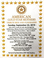Gold Star Mothers Tribute Ride & Fundraiser - Sun. Sept. 22, 2019